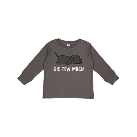 

Inktastic Napping Dis Tew Much Labrador Retriever Gift Toddler Boy or Toddler Girl Long Sleeve T-Shirt