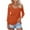 Orange, variant on LYXSSBYX 3/4 Length Sleeve Womens Tops Women Solid 3/4 Sleeve V-Neck Pullover Strapless Tops Shirts Blouse