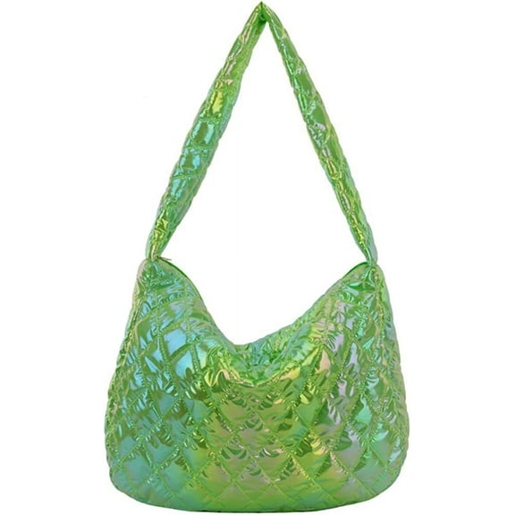 MMYGU Puffer Shoulder Bag for Women Trendy Quilted Puffer Tote Bag Hobo Bag for Outdoor Travel