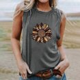thumbnail image 1 of Daisyyozoid Nouveautés Hauts pour Femmes Joyeuses Pâques Col Rond Imprimé Décontracté Ample Chandail Sans Manches T-shirt, 1 of 5