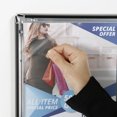 thumbnail image 5 of M&T Displays Snap Poster Frame 11x14 Inch Black 0.79" Aluminum Profile Easy Front Loading Wall Mounting Photo Picture Document Sign Holder Mitered Corner Anti Glare Cover (10 pack), 5 of 8
