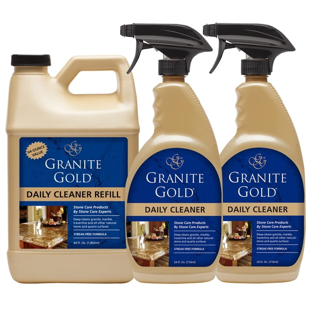 Spray limpiador Granite Gold Daily, 1 litro y 2 unidades de 700 ml, paquete de 3