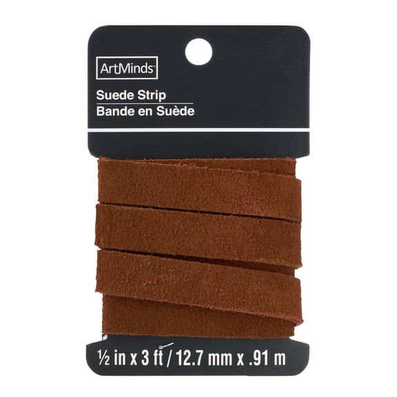 ArtMinds Medium Brown Suede Strip, 12 Pack