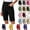 X-Black, variant on Women Shorts Solid Stretch Pull On Regular Summer Casual High Waist Yoga Half Shorts Pants