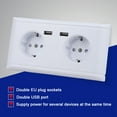 thumbnail image 3 of Salida de Pared Eléctrica, Zócalo de Pared USB de la USB, multifuncional Con Doble Puerto USB EU ENCHUFE 250V Para Restaurante de Oficina, 3 of 8