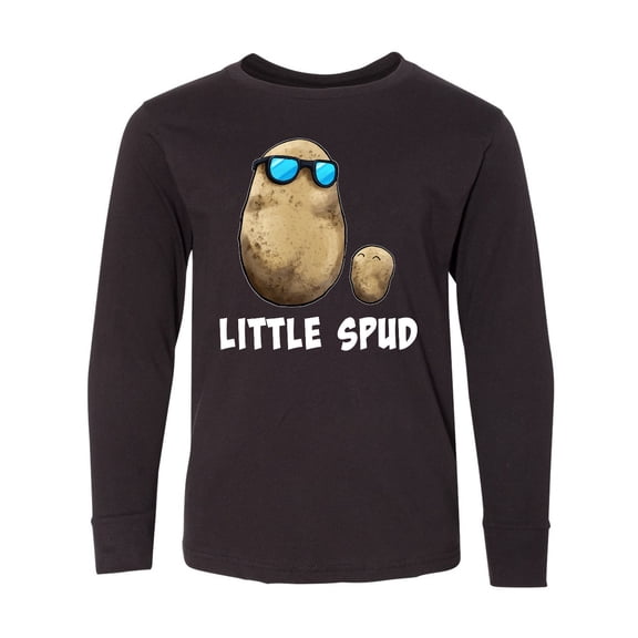 Inktastic Little Spud Potato Father and Child Long Sleeve Youth T-Shirt