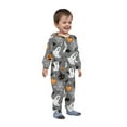 thumbnail image 3 of AGWOLF Halloween Matching Family Pajamas Sets Family Ghost Onesies Sleepwear Family Matching Pjs Long Sleeve Zipper Hoodies Loungwear for Halloween Nights Baby 12 Months, 3 of 4