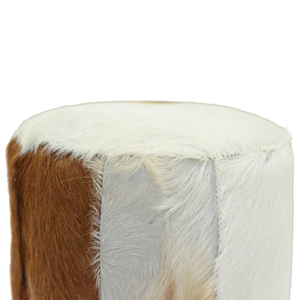 Kepooman 13.7" Modern Rustic Round Armless Bar Stool for Pub Home, Beige