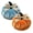Sky Blue,Orange, variant on 7.87" Pumpkin Decor for Home, Realistic Pumpkin Tabletop Ornament, Elegant Fall Harvest Decorative Accent for Thanksgiving Halloween Tier Tray Shelf Farmhouse Centerpiece, Orange
