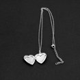 thumbnail image 3 of Stainless Steel Heart Box Pendant Necklace with Photo Cross Chain Chain Lock Bone Chain, 3 of 6