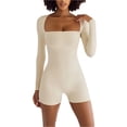 thumbnail image 3 of Txlixc Vestido de mujer, cuello cuadrado de manga larga Txlixc moda, 3 of 6