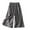 Gray, variant on Women' s Wide Leg Culottes Flowy Solid Cotton Linen Blend Capri Pants Elastic Hhigh Waist Casual Palazzo Cropped Trousers with Pockets Capris