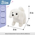 thumbnail image 4 of Walking Dog Interactive Electronic Pet, Stuffed Animals Plush Toys Puppy, Barking Tail Wagging Nodding Head, Educational Easter Christmas Birthday Gifts for Toddlers Kids Girls, White, 7", 4 of 8