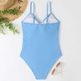 thumbnail image 6 of Spring Saving GaThRRgYP One Piece Swimsuit for Women,Women Solid with Chest Pad without Underwire Bikini Deep V One-piece Swimsuit, 6 of 8