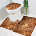thumbnail image 1 of Feltree Super Absorbent Bathroom Rugs 3-Piece Set Non-Slip U-Shaped Toilet Mat, Fast-Drying Modern Tree Pattern Floor Mats for Bathroom Shower, 17x29 Inches, 1 of 8