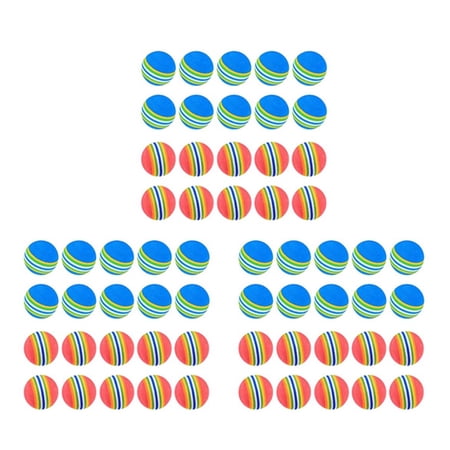 60 Pcs Golf BallsSoft Foam Garden Golf Balls Practice Golf Balls Sponge Rainbow Golf Balls for Indoor Outdoor
