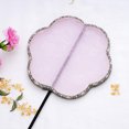 thumbnail image 4 of Butterfly Fan Imitation Flower Luo Shaped Fan Long And Short Handle Fan Hanfu Dance Retro Shooting Props Round Fan, 4 of 4
