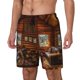 thumbnail image 1 of Fotbe Log Cabin Inside Traje de Baño para Hombre – Shorts de Natación de Secado Rápido con Forro y Bolsillos-XX-Large, 1 of 6