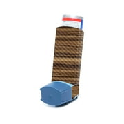 Carbon Fiber Skin Compatible With Ventolin HFA Asthma Inhaler Sticker Design Design Dark Zebra Wood