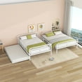 thumbnail image 3 of Harper & Bright Designs Full XL Over Queen Metal Bunk Bed with Trundle, Convertible into 2 Separate Beds, Heavy-Duty Iron Bed Frame for Bedroom, White, 3 of 13