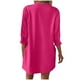thumbnail image 3 of WILLBEST Vestidos De Lino Para Mujer "Vestido Recto Holgado De Color Puro Con Mangas Cortas Para Mujer, Primavera/Verano, Informal, Cuello Redondo, Liso, Básico", 3 of 3