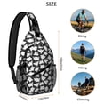 thumbnail image 5 of Sling Backpack,Halloween Ghost Army Pattern Sling Bag with Water Bottle Holder,Waterproof Sling Bag for Men/Women with Headphone Jack for Hiking,Travel, 5 of 6