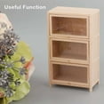 thumbnail image 3 of Mini-House Small Cabinet Handmade Micro-Landscape 3-Tier-Shelf Wardrobe Model Scene Furniture Decors Home Kitchen Living-Room, 3 of 6