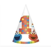 Sesame Street 1st Birthday 'Elmo Turns one' Cone Hats (8ct)