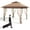 Khaki, variant on 12'x12' Gazebo Outdoor Pop up Canopy Tent with Curtains and 144 Square Shelter for Patio,Backyard Party, with Mosquito Netting, 2-Tiered Vented Top