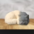 thumbnail image 4 of Handcrafted Lifelike Realistic Cat Lovely Plush Simulation Figurine White, 4 of 7