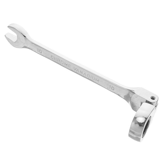 STOBOK Ratcheting Adjustable Wrench Chrome Vanadium Steel Alloy Flexible Head Design for Home Repair 1Set