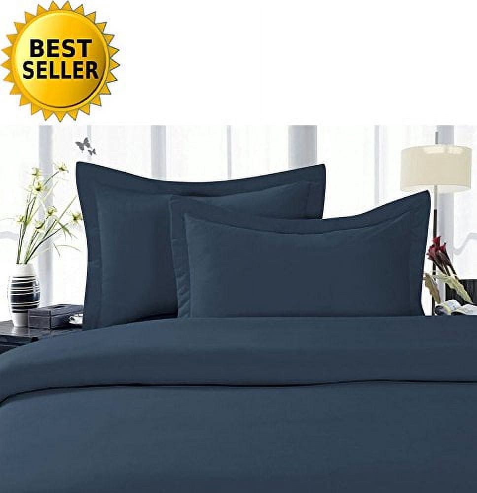 Celine Linen Best, Softest, Coziest Duvet Cover Ever! 1500 Series Egyptian Quality Luxury Super Soft WRINKLE FREE 3-Piece Duvet Cover Set , Full/Queen, Navy Blue