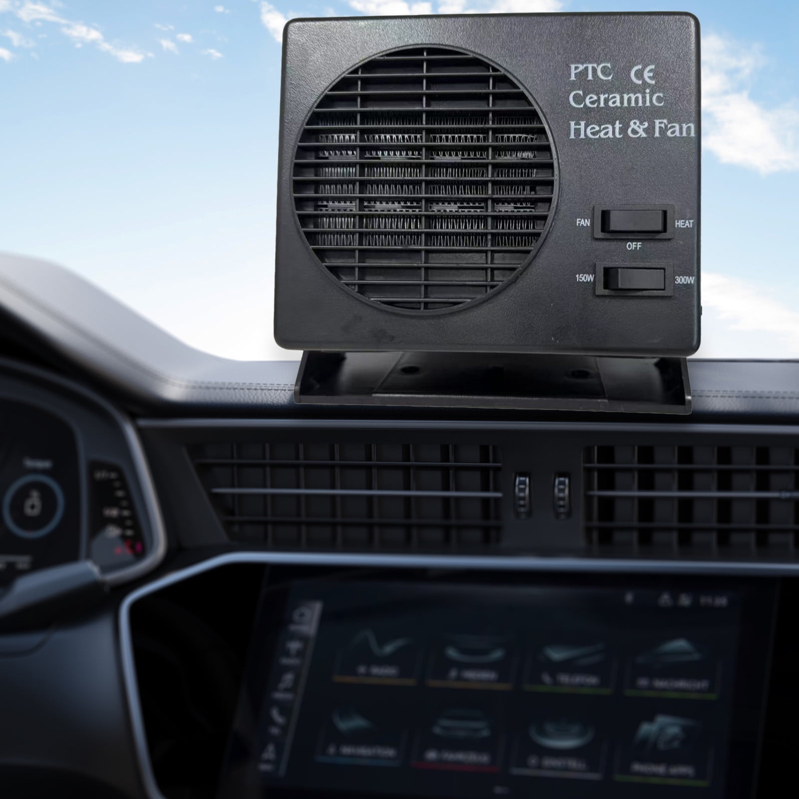 12V Car Heater, 150W-300W Ceramic Heating Fan, Powerful Defroster, Compact Design, For Vehicle Interior Warming