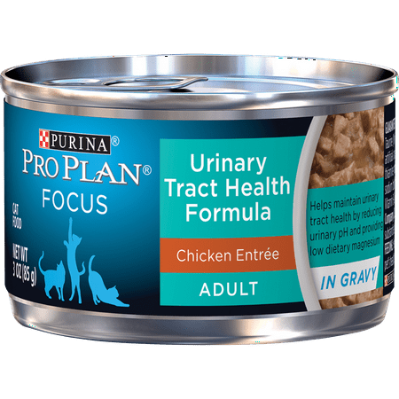 Purina Pro Plan Urinary Tract Health Gravy Wet Cat Food, FOCUS Urinary Tract Health Formula Chicken Entree - 3 oz. Pull-Top Can
