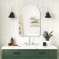 thumbnail image 2 of ZXNYH Over The Door Mirror Full Length Mirror Hanging Over Door or Leaning Against Wall or Mounted On Wall, Door Mirror Full Length Mirror Over The Door, 43"x18", White, No Stand, 2 of 5