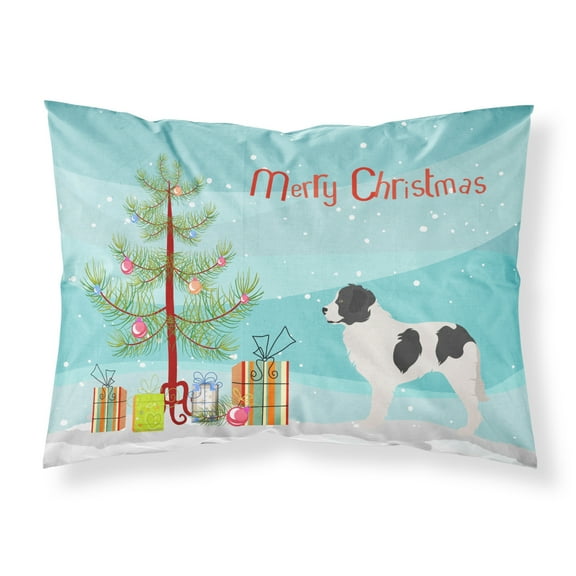 Landseer Christmas Fabric Standard Pillowcase