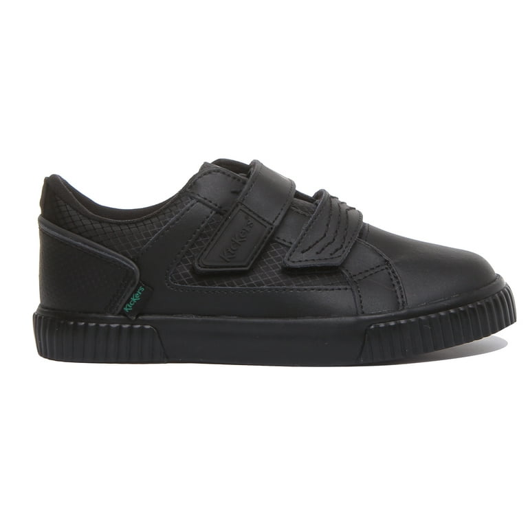 Kickers Tovni Twin Flex Kid s 2 Strap Hook And Loop Shoes In Black Size 3.5 Walmart