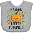 thumbnail image 3 of Inktastic Nanas Little Pumpkin with Leaves and Stars Boys or Girls Baby Bib, 3 of 4