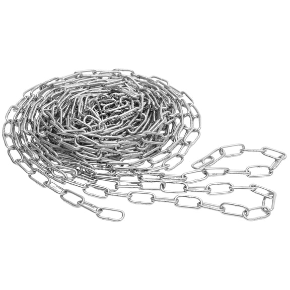 HOOWIFFY Galvanized Iron Isolation Chain, Finish, 25 Feet , Outdoor Safety Barrier, 1 Set