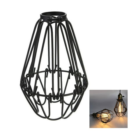 

Toma Vintage Cage Lampshade Industrial Retro Metal Bird Cage Edison Bulb Guard Open & Close Design Iron Wrought Lamp Holder DIY