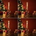 thumbnail image 4 of Portavelas de cristal con forma de árbol de Navidad, estilo Papá Noel. Adorno decorativo para el hogar., 4 of 6