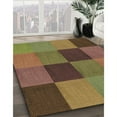 thumbnail image 3 of Ahgly Company Machine Washable Indoor Square Transitional Dark Golden Rod Brown Area Rugs, 3' Square, 3 of 7