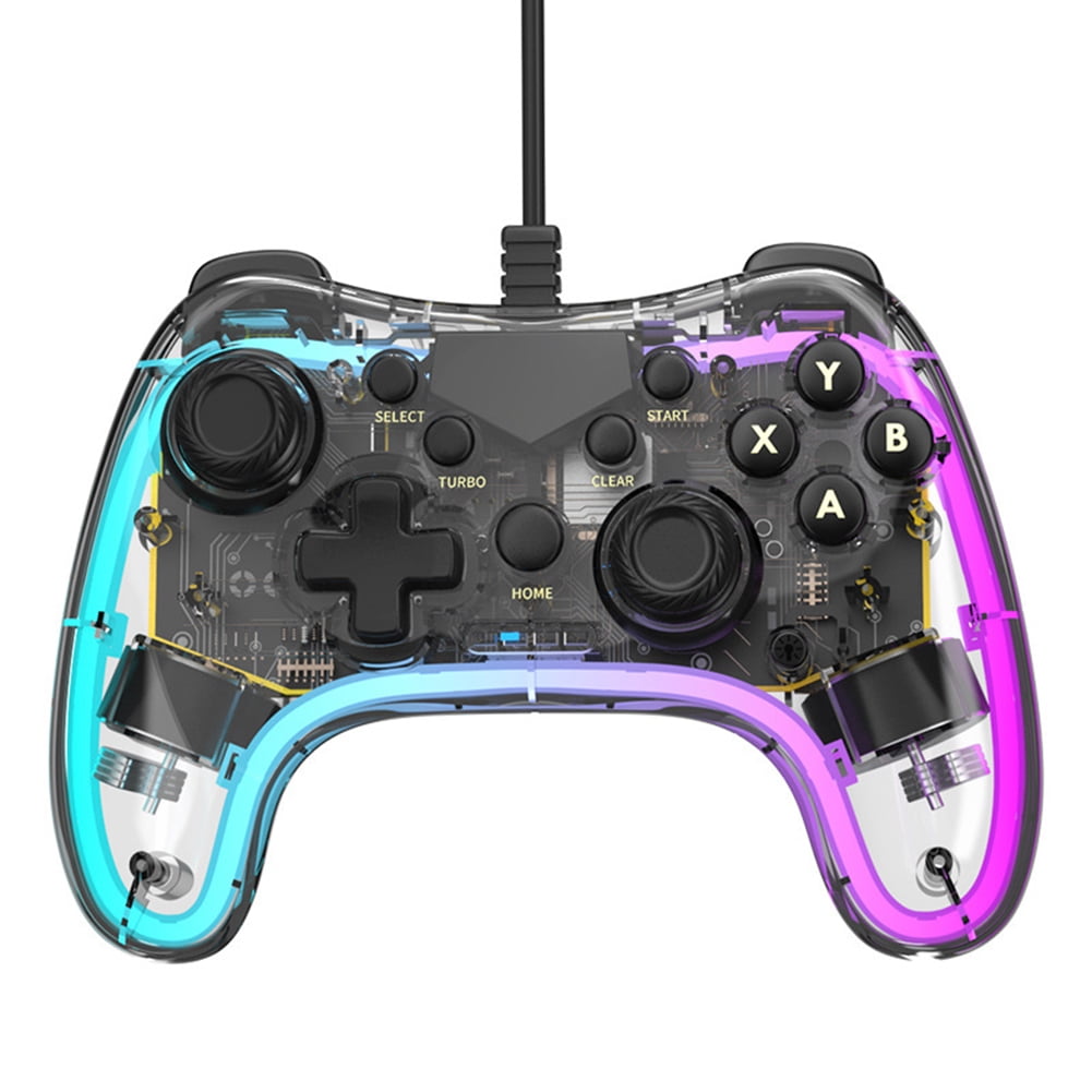 RGB Gamepad Anti-wear Rocker Wired Games Handle Gaming Accessories for ...