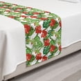 thumbnail image 2 of Hibiscus Bed Runner, Tropical Layout of Endemic Flowers and Botany, Decorative Accent Bedding Scarf for Hotels Homes and Guestrooms, Twin, Vermilion Lime, by Ambesonne, 2 of 2