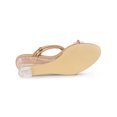 thumbnail image 5 of Allegra K Women's Slip on Clear Glass Heel Wedge Sandals, 5 of 7