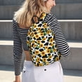 thumbnail image 5 of Bixox Cute Cow Print Sunflower C Printing Canvas Backpack Lightweight Casual Travel Backpack School Backpack Fits 15.6 Inch Notebook, 5 of 5
