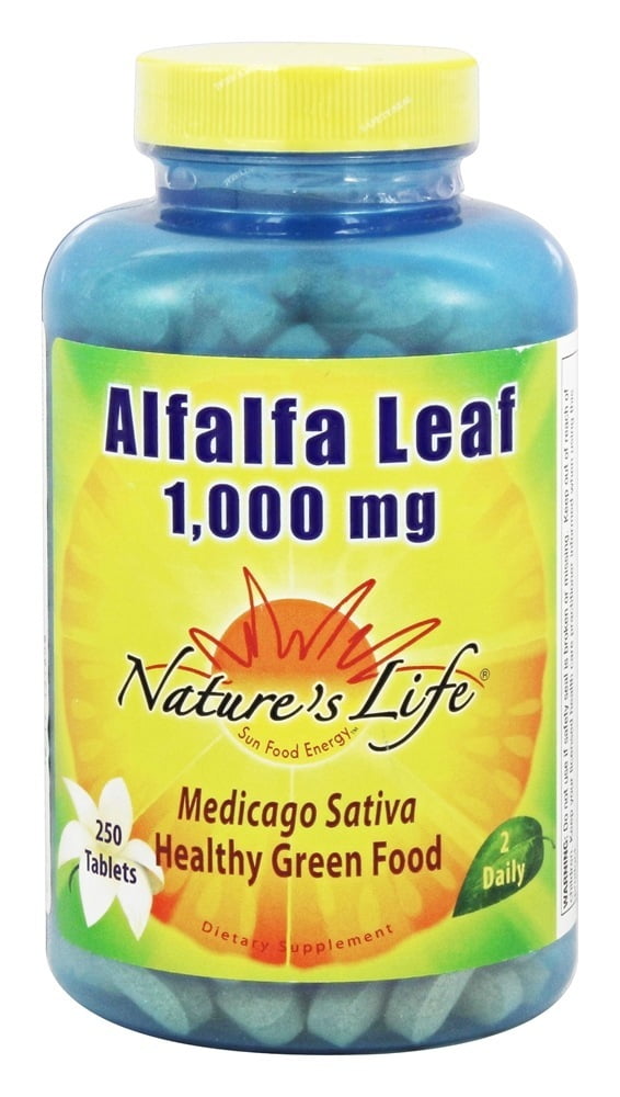 Nature's Life Alfalfa Leaf Tablets 1000mg 250 Count
