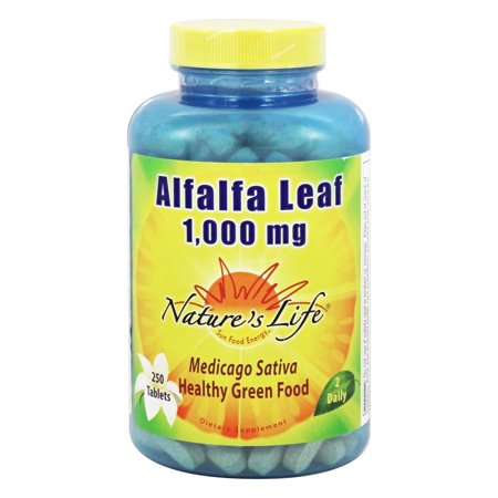 Nature's Life Alfalfa Leaf Tablets 1000mg | 250 Count