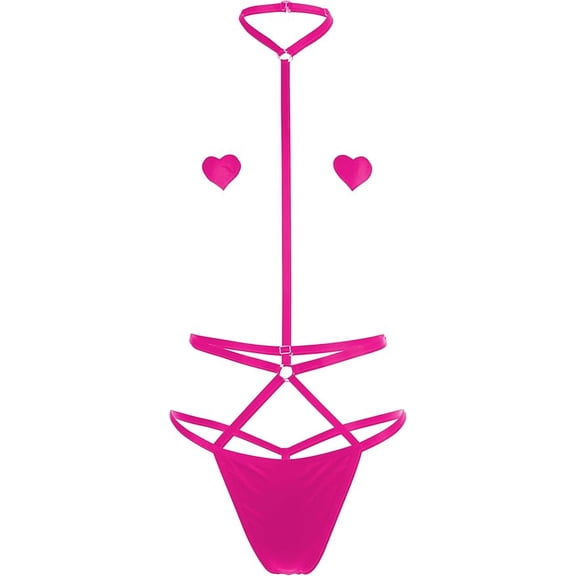 Strappy Body Harness Thong One Piece Adjustable Straps