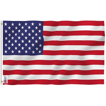 ANLEY [Fly Breeze] American US Flag - Vivid Color and UV Fade Resistant - Canvas Header and Brass Grommets - USA Banner Flags 3x5; 4x6 (Best Six Flags In The Us)